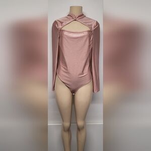 Iris Pink Shimmering Body Suit L